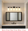 5-Light Matte Black Wall Sconces with White Glass Shades for Bedroom and Living Room Lighting