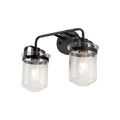 Set of 2 Wall Sconces with Clear Glass Shade, Modern Industrial Indoor Lighting Fixture E26 Socket, No Bulb Included