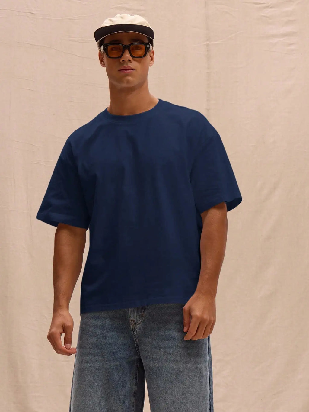 Oversized Boxy Fit White T-Shirt for Spring Summer Street Style Casual Wear