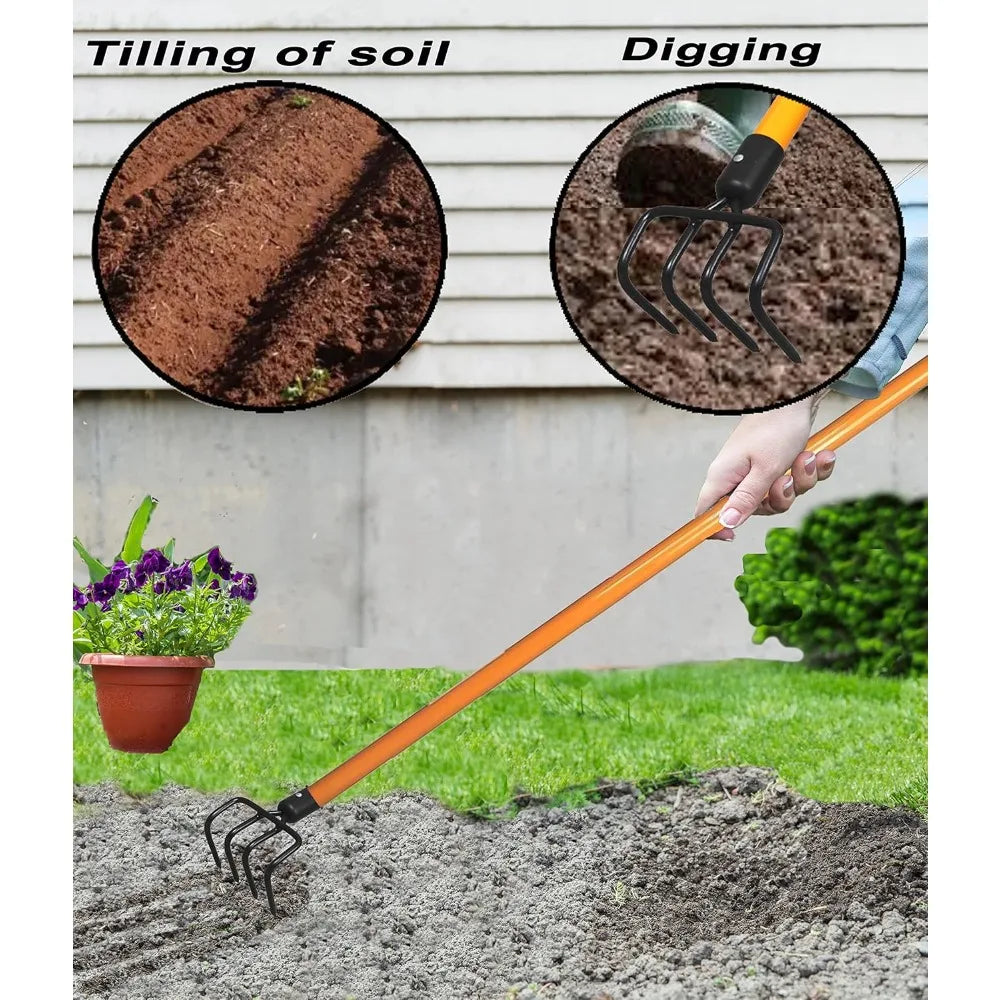 Garden Cultivator (6 Pack)– Sturdy Hand Tiller/Cultivator – Heavy Duty Blade for Digging, Loosening Soil and Weeding –