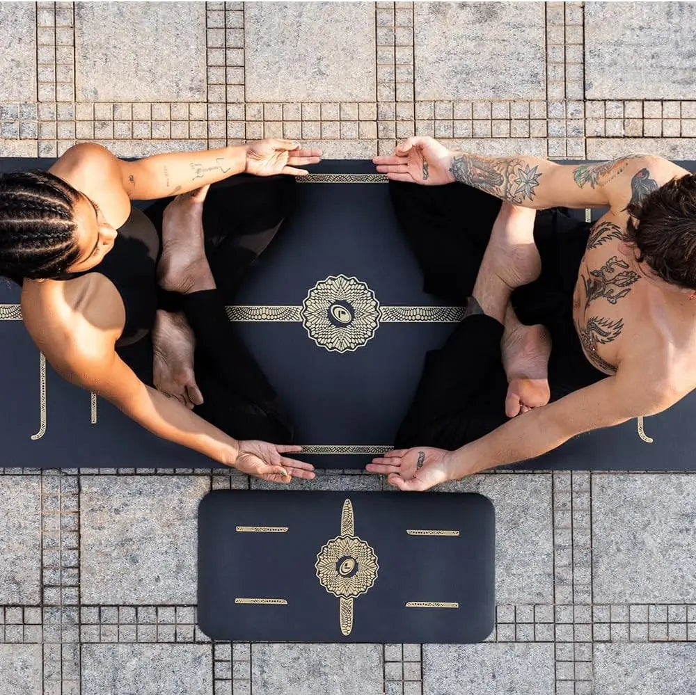 Printed TPE Yoga Mat in Various Colors, for Yoga - Patented Alignment, Non-Slip, Eco-friendly & Sweat-resistant
