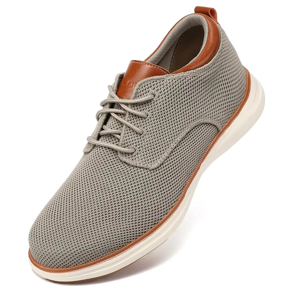 Men's Wide Casual Dress Oxfords Business Shoes Fashion Sneakers Mesh Breathable Comfortable Walking Shoes