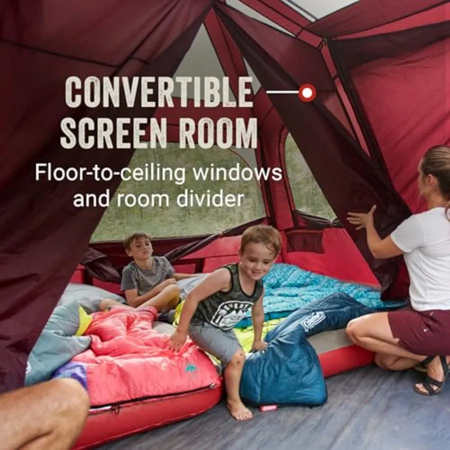 Skylodge Instant Tent with Rainfly, 8 Person Family Tent Sets Up in a Minute, Includes Pre-Attached Poles & Carry Bag, Made of P