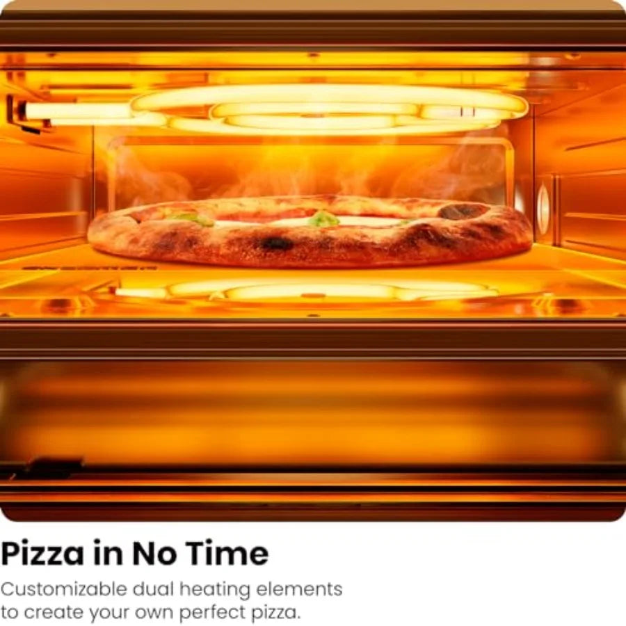 Indoor Pizza Oven - Makes 12 Inch Pizzas in Minutes Heats up to 800F - Countertop Electric Pizza Maker with 5 Touchscreen Prese