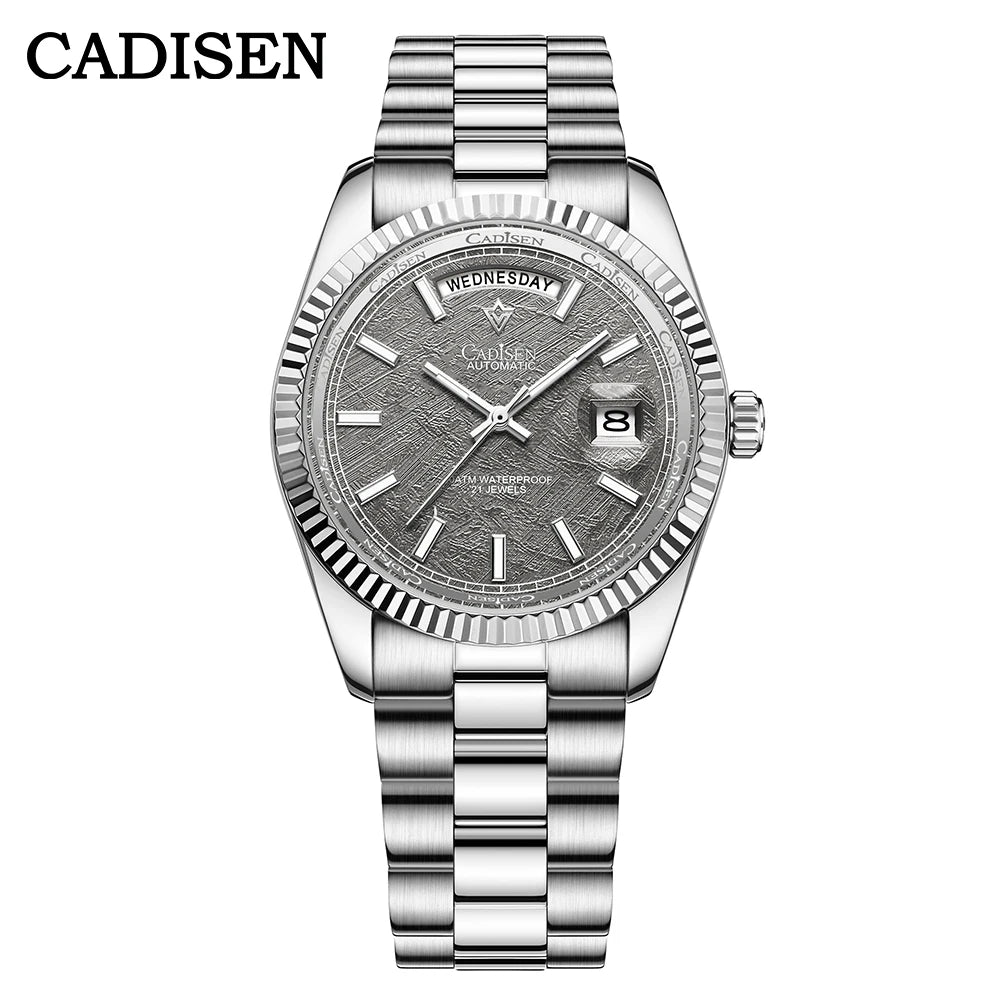 CADISEN Men Watches Luxury Golden Automatic Mechanical Watch Men Sapphire Glass 10Bar MIYOTA 8285 Movement DD40 Week Wristwatch