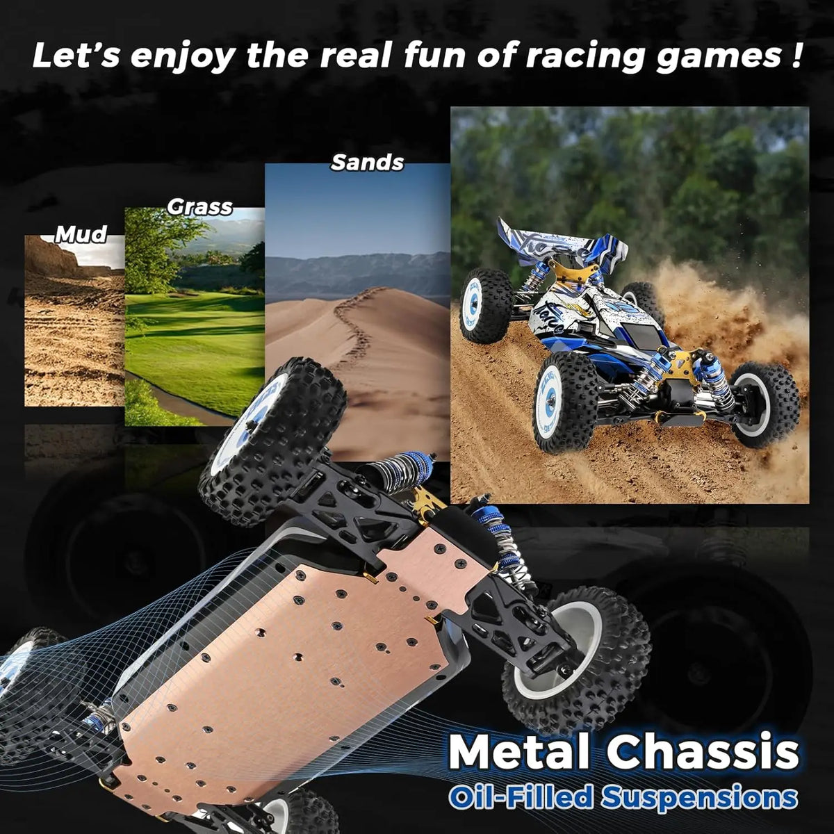 WLtoys 124017(V2) Fast RC Car, 1/12 Brushless RC Car with Independent ESC for Adults, 75km/h, Suitable for Outdoors and Gifts