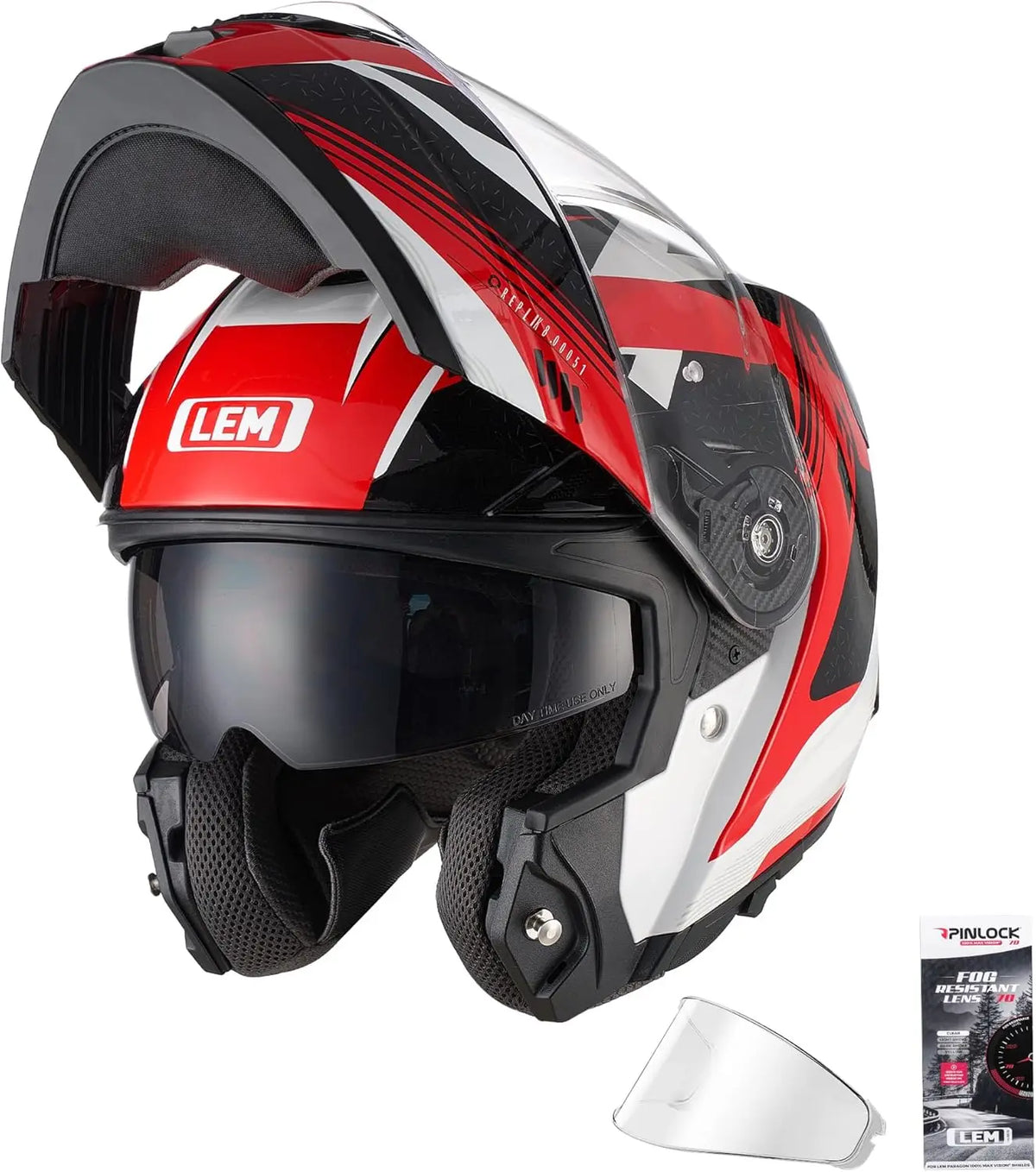 Modular Motorcycle Helmets Fiberglass Full Face Motorcycle Helmet Flip Up for Touring DOT Certified Release Sun Visor Removable