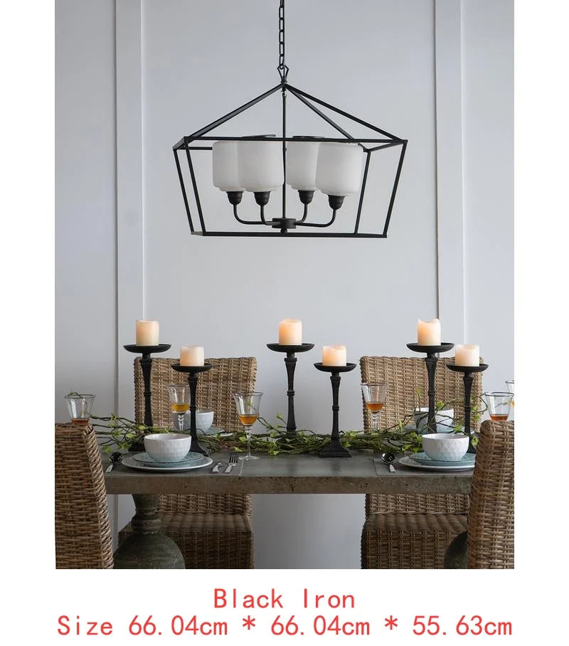 26"x26"x21.9" Iron Chandelier, Sleek Industrial Hanging Light for Kitchen, Dining Room, Foyer, Bulb Not Included, Contemporary