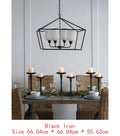 26"x26"x21.9" Iron Chandelier, Sleek Industrial Hanging Light for Kitchen, Dining Room, Foyer, Bulb Not Included, Contemporary