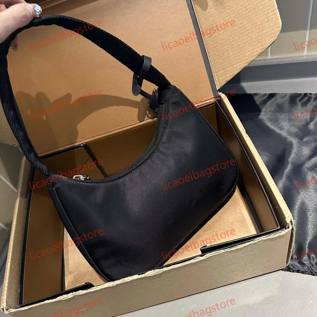 Designer Luxury Bag The 2000-2005 Re-Edition Nylon Underarm Crescent Shoulder & Crossbody Handbag/Purse