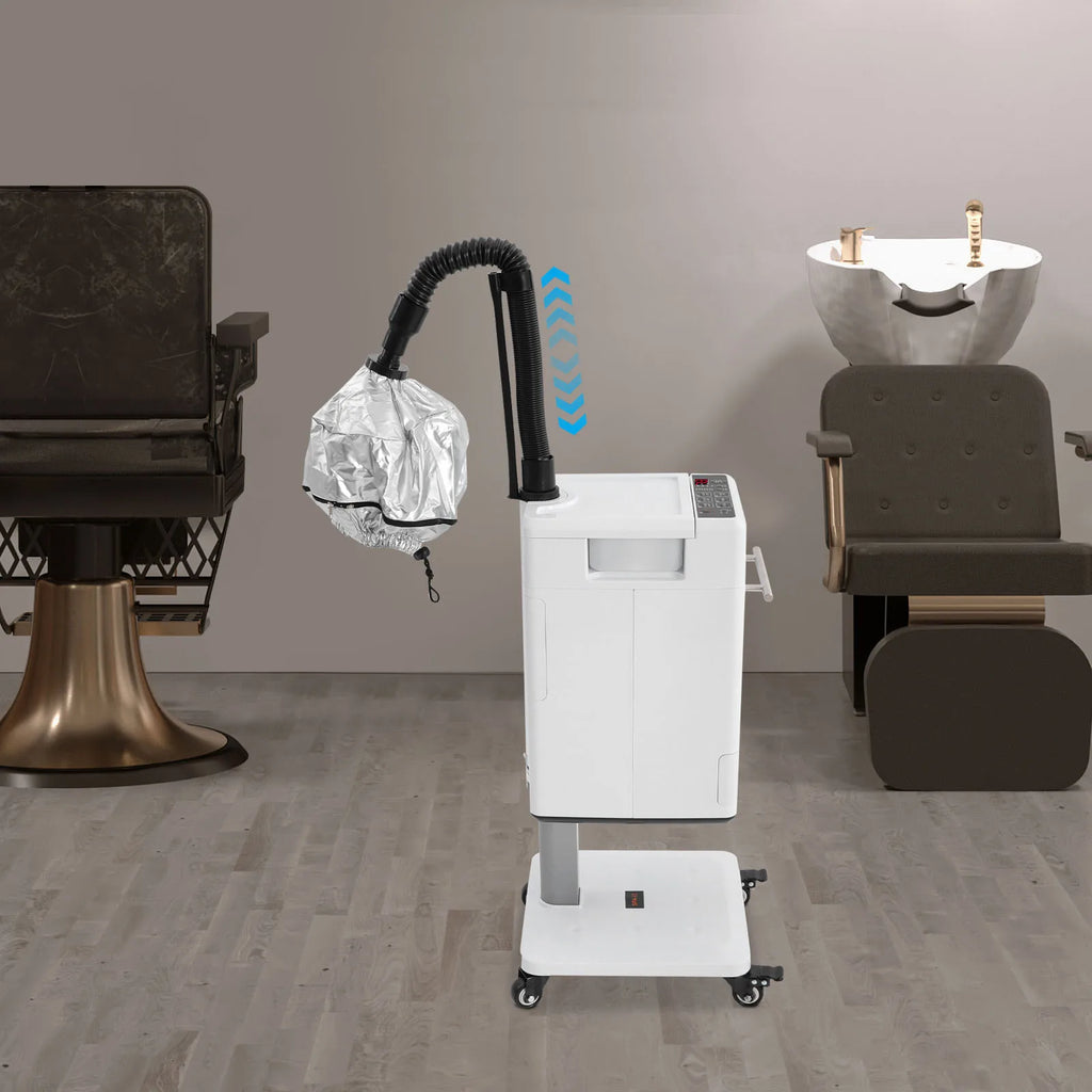 Professional Nano Hair Steamer with 6 Modes, 500W Adjustable Temperature & Hose, with Drawer & Wheels 110V