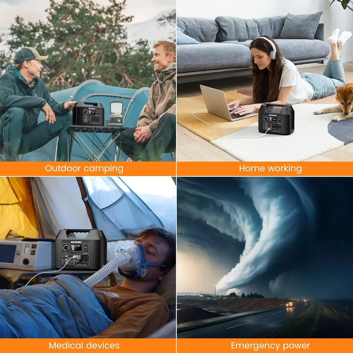 Portable Power Station 80000mAh,256Wh LiFePO4 Battery Backup,300W AC Outlets,Power Bank for Hurricane Emergency Outdoor Camping