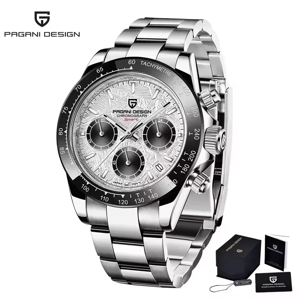 PAGANI DESIGN 2026 New Men Watches Luxury Quartz Watch For Men 100M Waterproof Sports Chronograph Wristwatch for Men gift