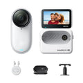 GO 3S 64GB White 4K Tiny Portable Vlogging Camera Hands-Free POVs for Outdoor Adventures Mount Anywhere 140 Min Battery Life 10