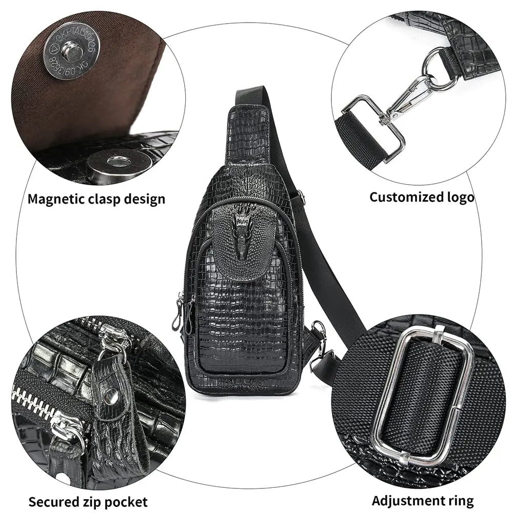 Genuine Leather Sling Bag for Men