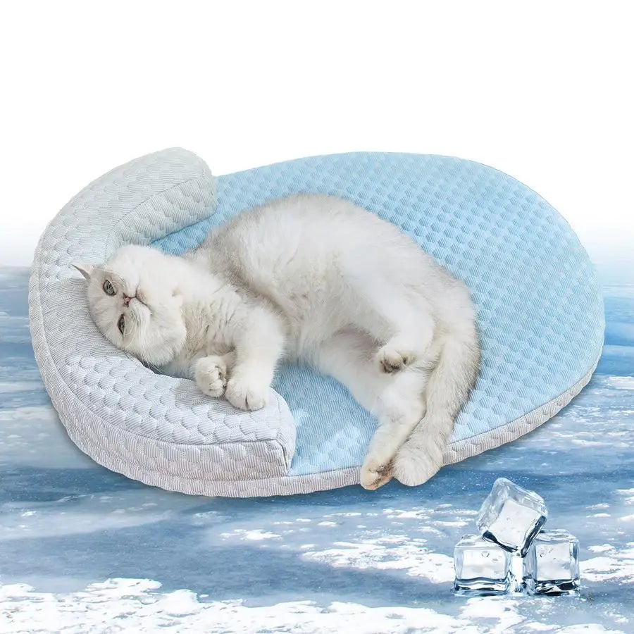 Cat Bed Mat Pet Bed Mat for Cats or Small Dogs, Cat Bed Cat Sleeping Beds with Pillow Soft and Comfortable, Cozy Pad Washable, N