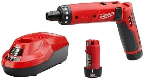 M4 1/4 Hex Screwdriver Kit with 2 Batteries, Compact and Durable for DIY Projects