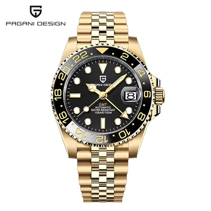 2026 PAGANI DESIGN New Business Men Mechanical Wristwatch 100M Waterproof Sapphire Glass PD-1662 GMT 40mm Watch Men Reloj Hombre