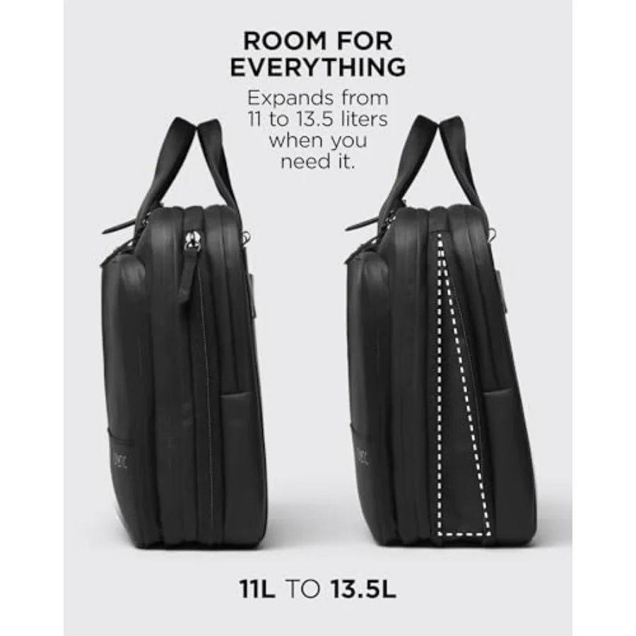 NOMATIC Laptop Bag: Slim Messenger Bag with RFID Pocket Tech Organizer Water-Resistant Zippers - 11-13.5L Expansion Design Lapt
