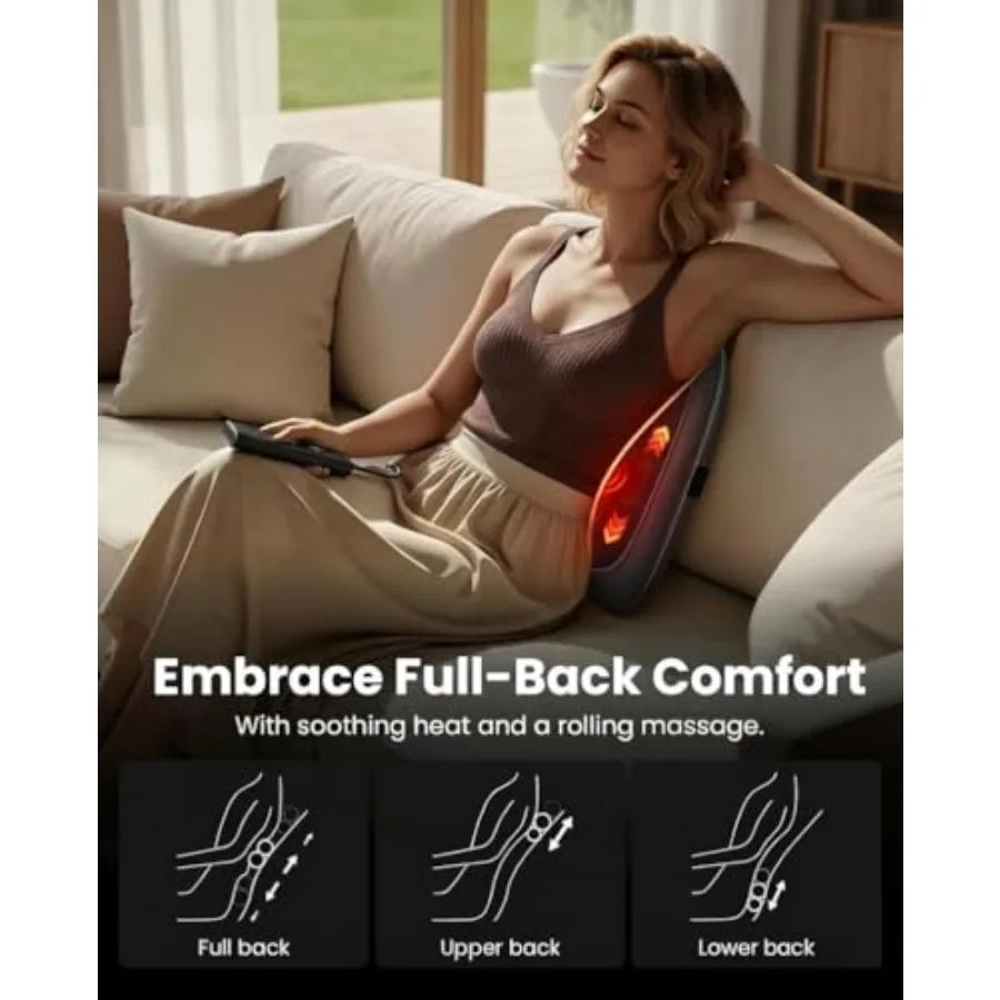 Back Massager for Pain Relief Deep Tissue FSA EZBack Pro Corded 4D Kneading Shiatsu Back Massager with Heat HSA Eligible Up and