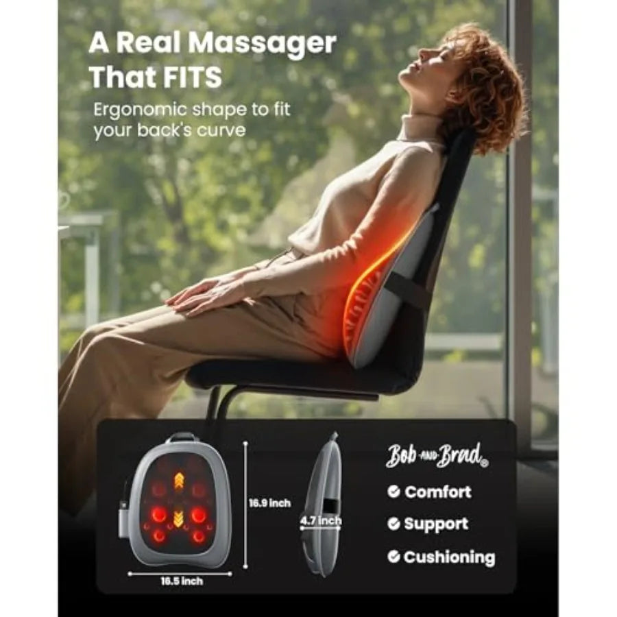 Back Massager for Pain Relief Deep Tissue FSA EZBack Pro Corded 4D Kneading Shiatsu Back Massager with Heat HSA Eligible Up and