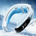 AI Neck Air Conditioner for Summer 2026 White Rechargeable Neck Fan with 6000 mAh Battery Real AC Cold Blast Cooling Durable Im
