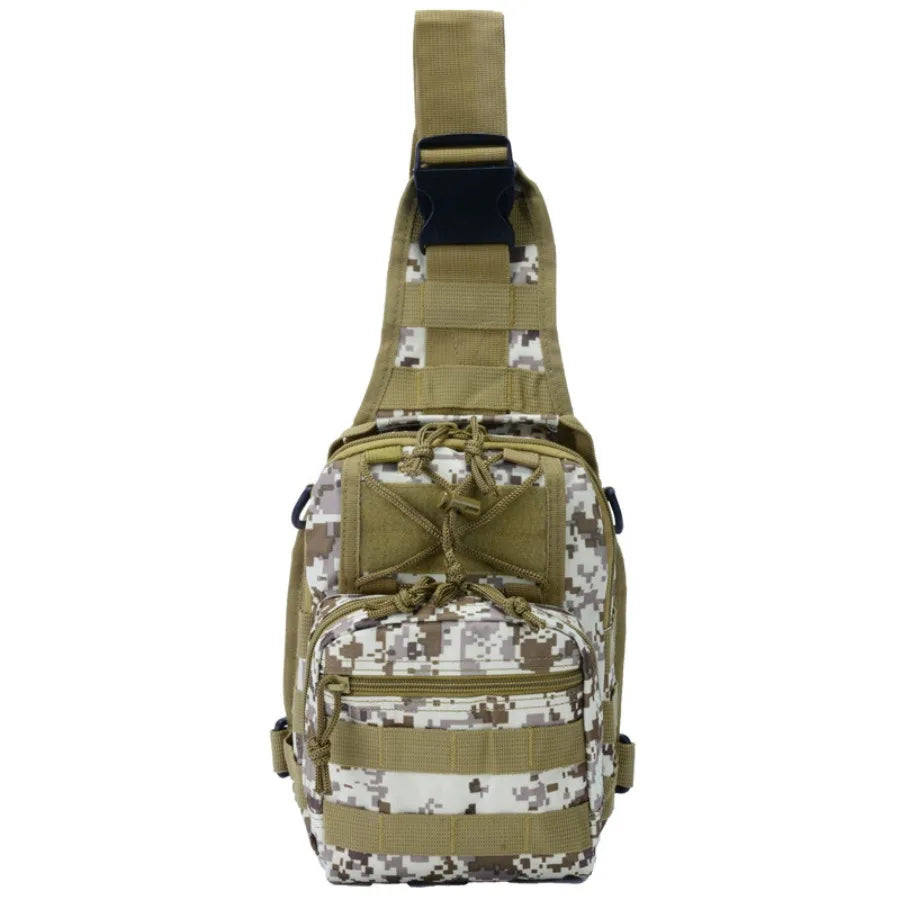 【New style】Outdoor lightweight hiking bag multi-functional single-shoulder -body riding fitness sports chest bag military fan t