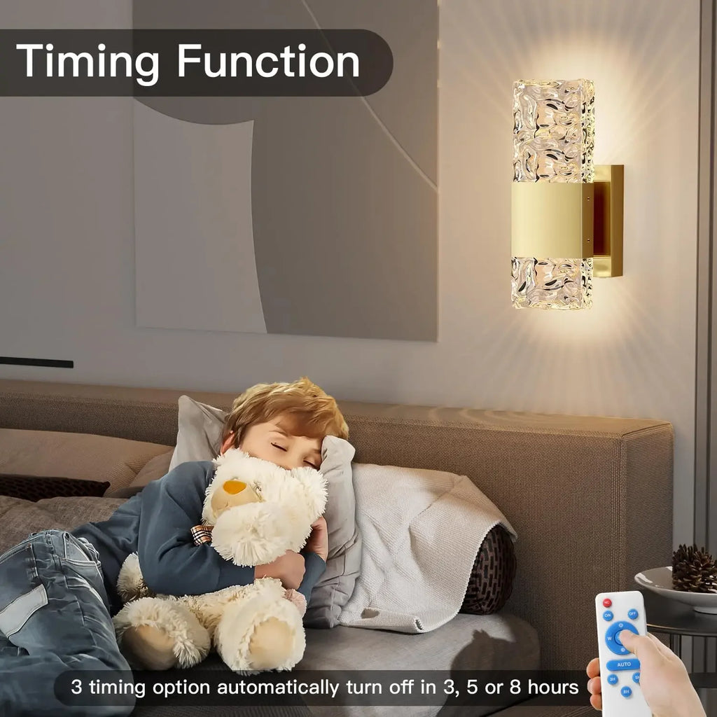 Battery Operated Wall Sconce Rechargeable Battery Powered 12000mAh Wall Light Indoor Not Hardwired Wall Lamp Fixtures for Bedroo