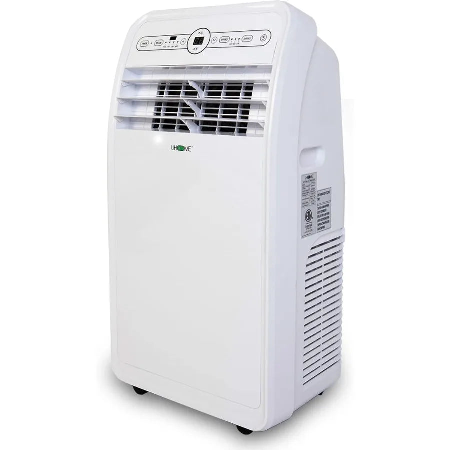 12000 BTU Portable Air Conditioner with Heater for up to 400 Sq. Ft White Portable AC Unit with Dehumidifier Fan Cools and Heat