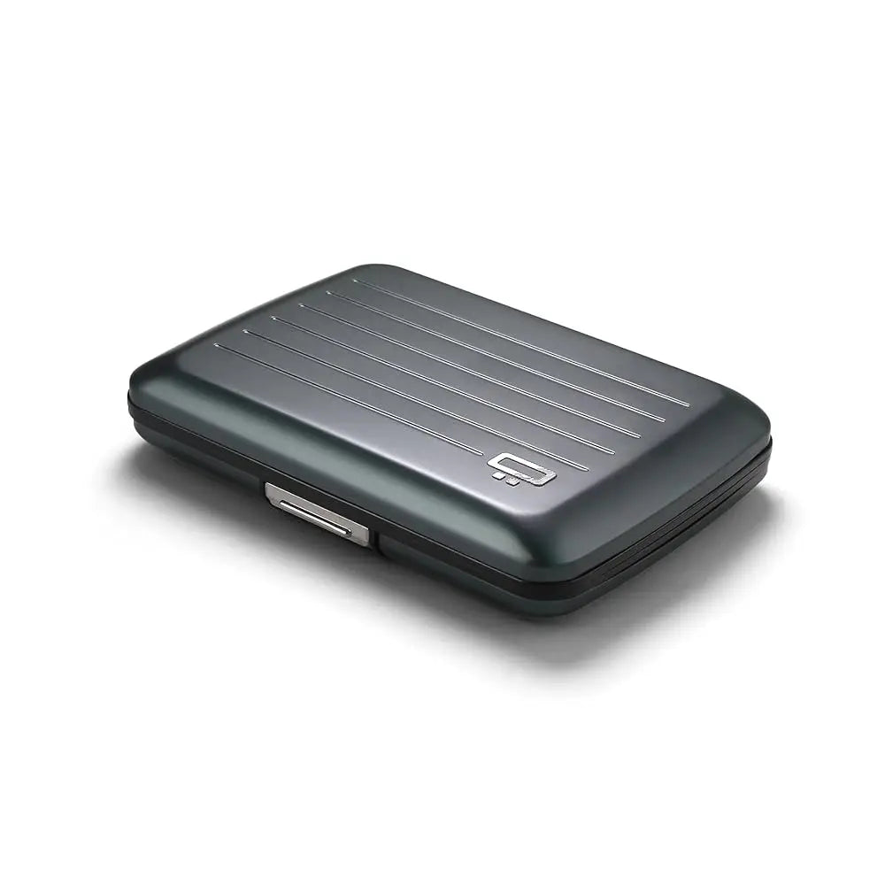 Aluminum card holder with metal lock, RFID protection against fraud and demagnetization, compact wallet, Smart Case