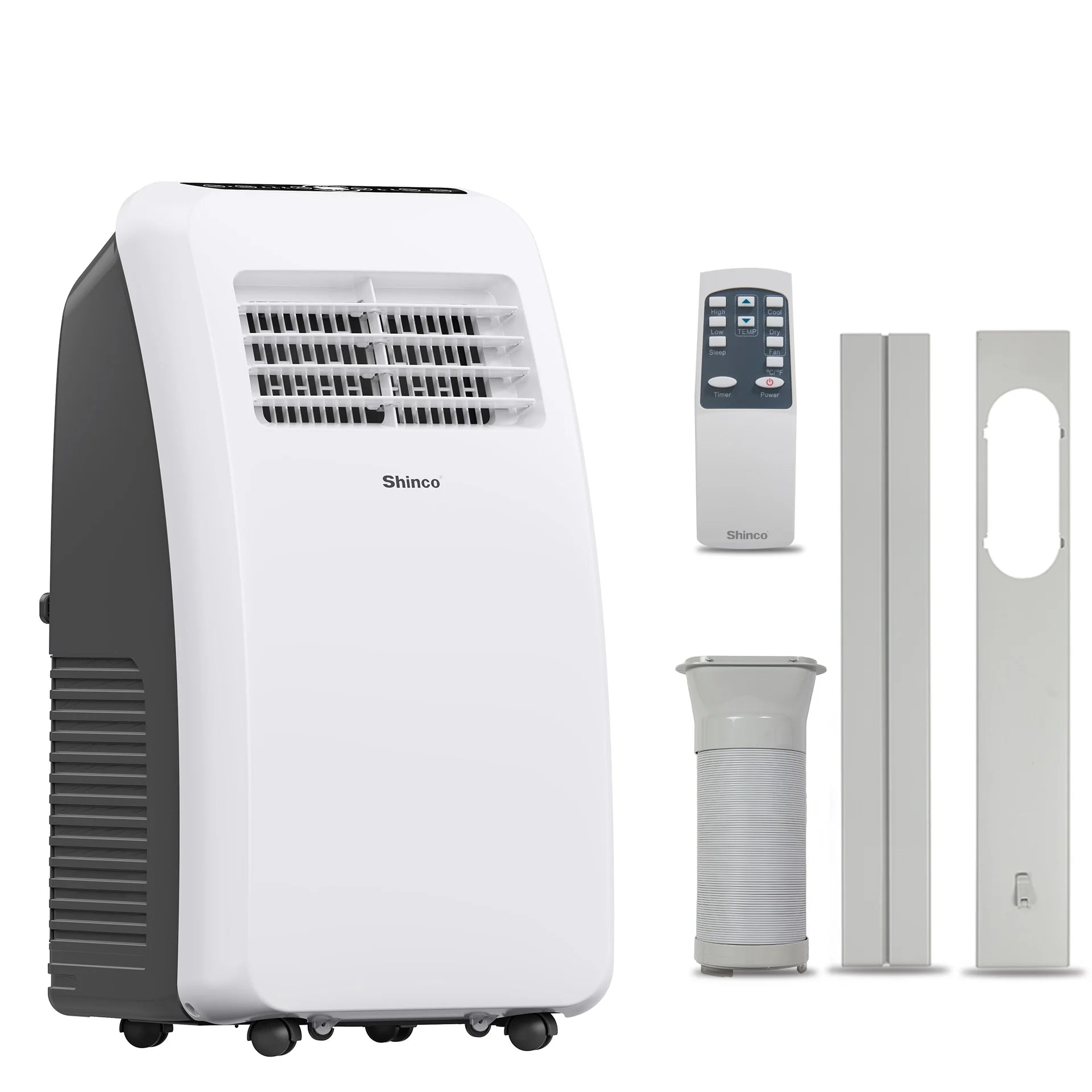 Shinco 8,000 BTU Portable Air Conditioner - 3-in-1 Cool/Dehumidifier/Fan for Rooms Up to 350 sq.ft, Remote Control & 24H Timer