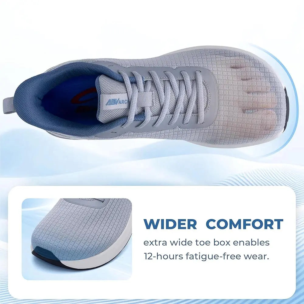 Men's Wide Walking Fashion Shoes, Orthotic Arch Support Sneakers for Plantar Fasciitis Pain Relief, Comfort Casual Daily Spor