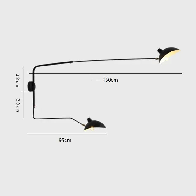 Nordic DaWn Spider Serge Mouille Wall Lights Bedroom Industrial Retro Wall Lamp Creative Simple Living Room Led Light Fixtures