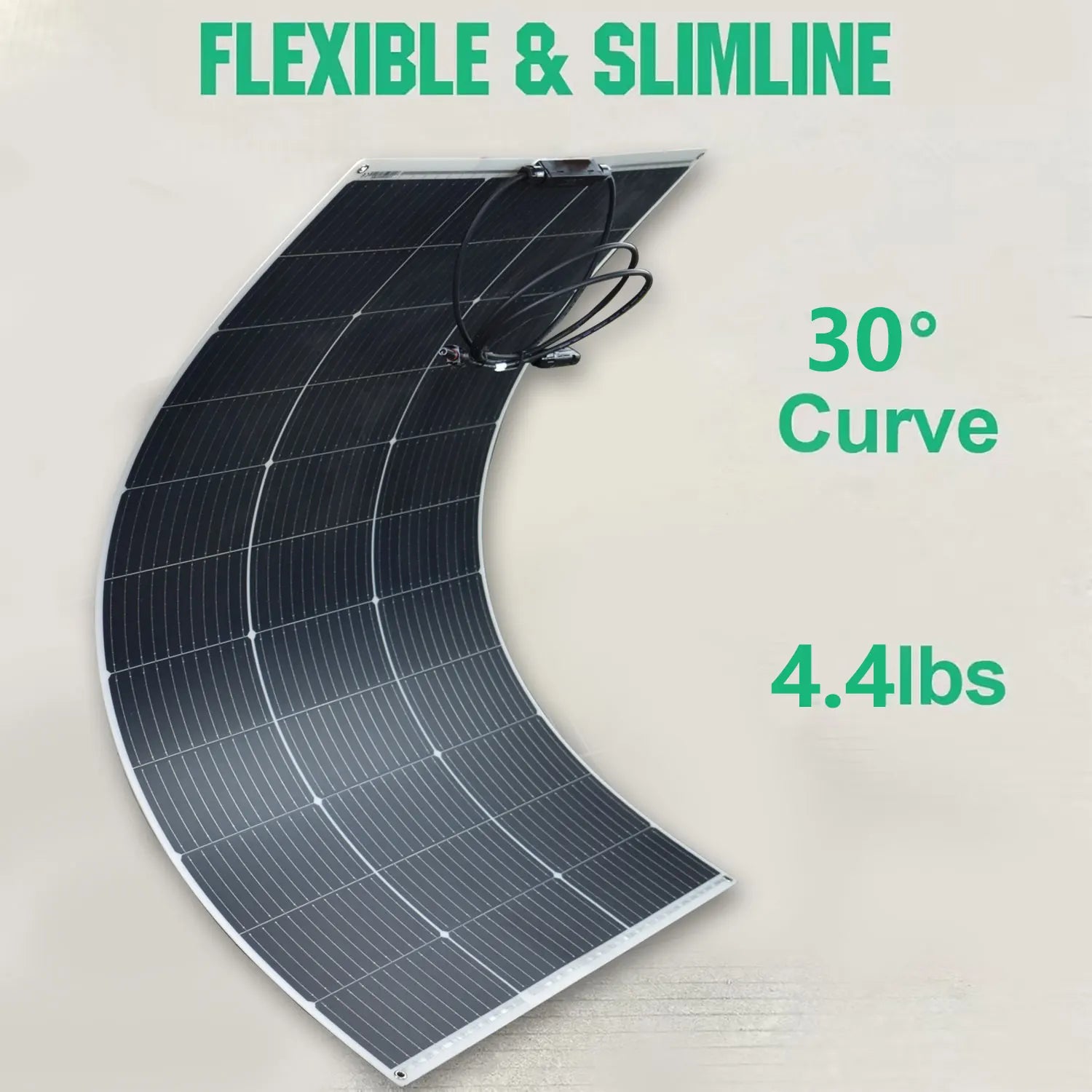 250W(2pcs 125w) Solar Panel 18V Monocrystaillne PV Model Flexible for 12v 24v Battery Charge Outdoor Use, Camping,Home Roof,RV