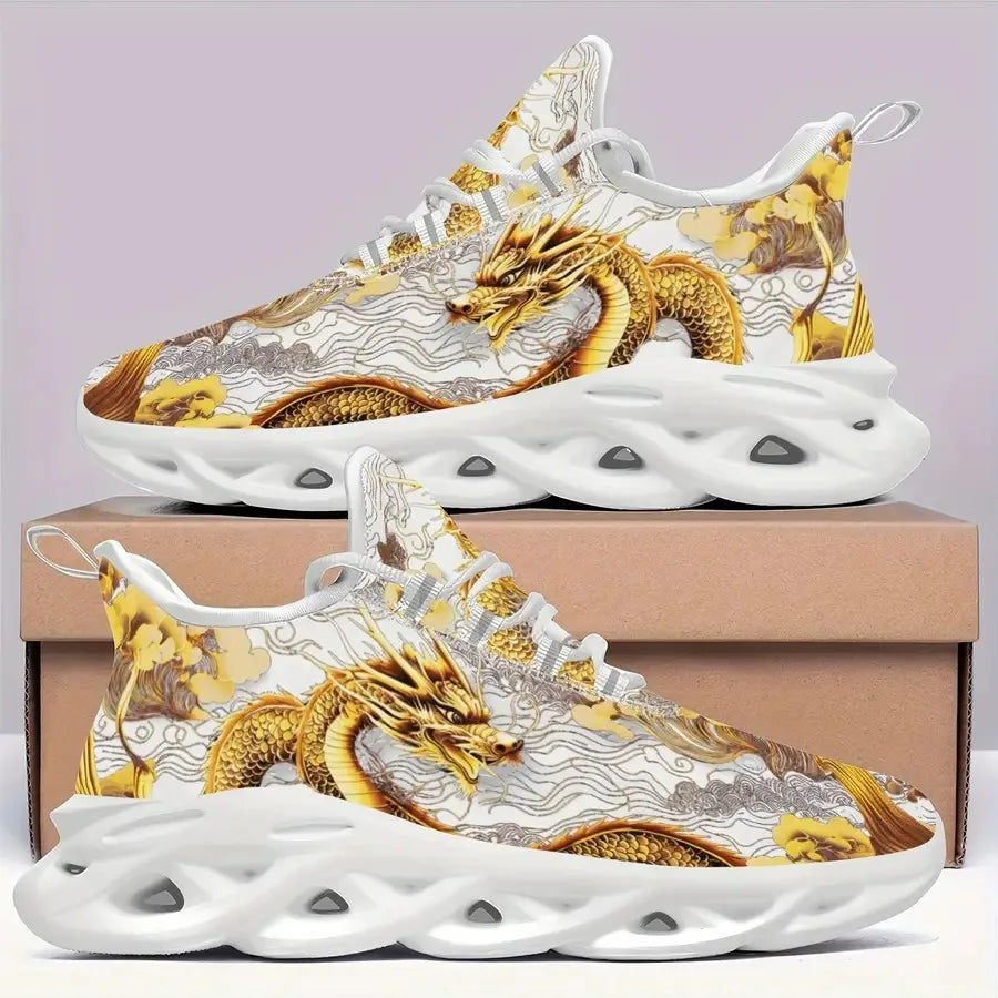 Themed Sneakers Breathable and Lightweight Low-top Lace-up Shoes Suitable Running and Hiking Cartoon Pattern All-season Street