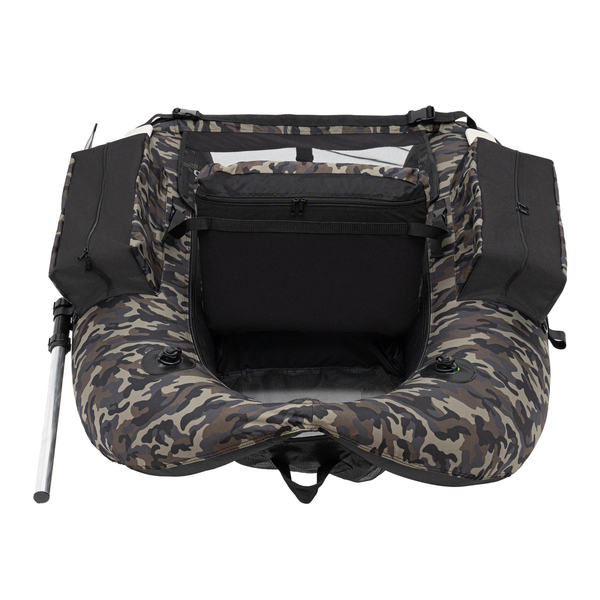 Inflatable Fishing Boat,136*105cm Fishing Boat,Portable Outdoor Fishing Boat with 90-180° Backrest & Hand Air Pump,286.6LBS Load