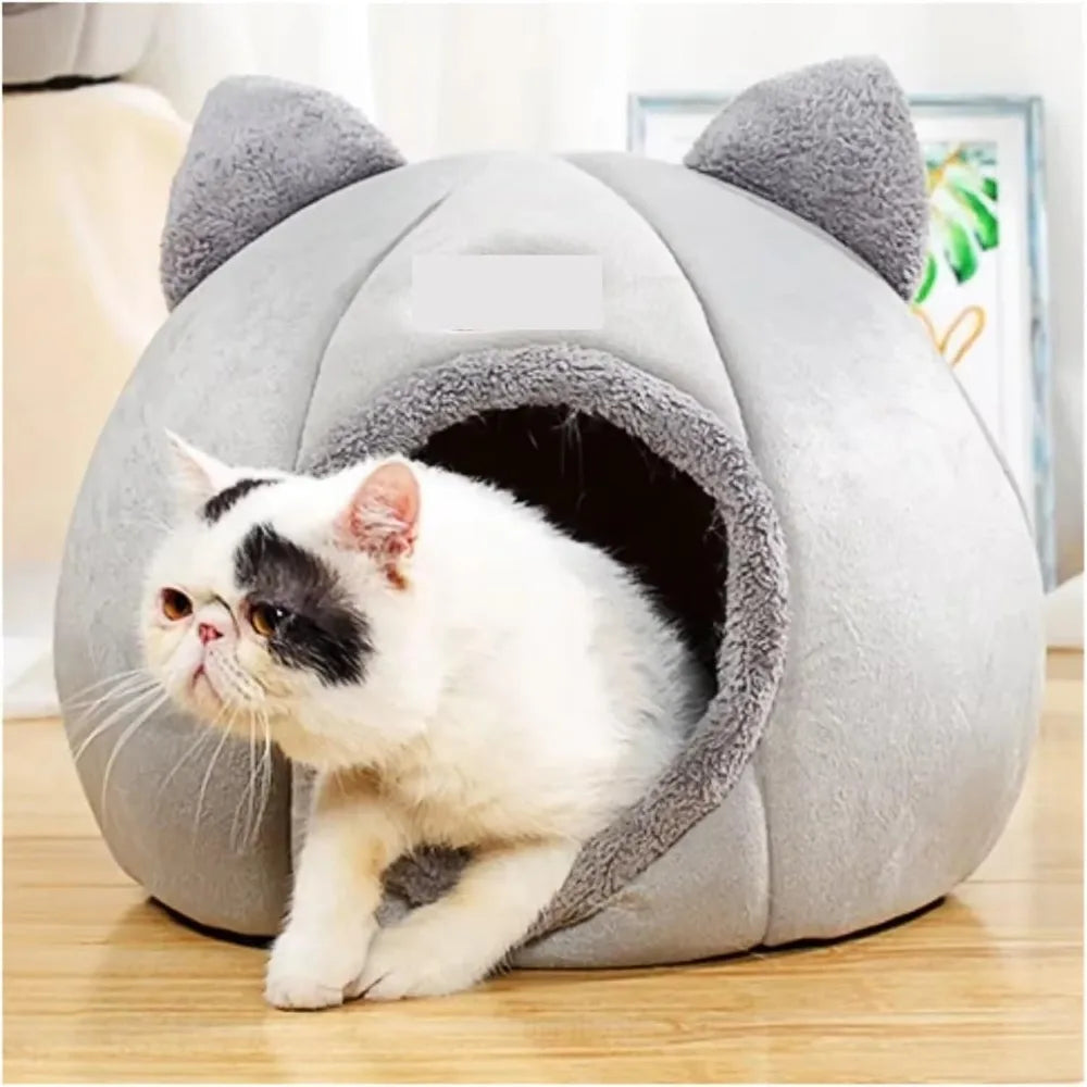 Extra Large Semi-Enclosed Warm and Cozy Pet Bed for Cats and Dogs with Non-Slip Surface and Thick Padding