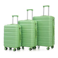20/24/28 Inch 3PCS ABS Luggage Set Spinner Wheels Carry-On Suitcase Matching Color Combination Lock Lightweight Travel Luggage