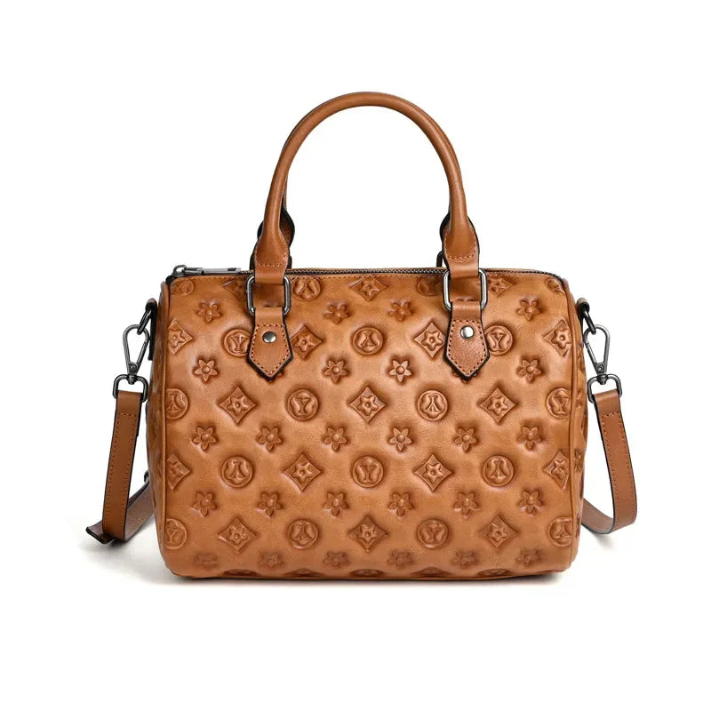 2026s New Style Design Arrival Premium Embossed Handbag Light Luxury Versatile Fashion Boston bag High Quality Mother Gift Hot S