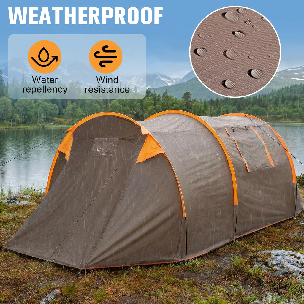 Oxford 2-Person Motorcycle Camp Tent with Mesh Windows Lightweight Waterproof Shelter Windproof Rainproof for Camping Outdoor