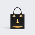 Mini Face Bag Women High Quality Black Leather Luxury Brands Handbag Jewelry Eyes Gold-tone Metal Shoulder Strap Crossbody Bags