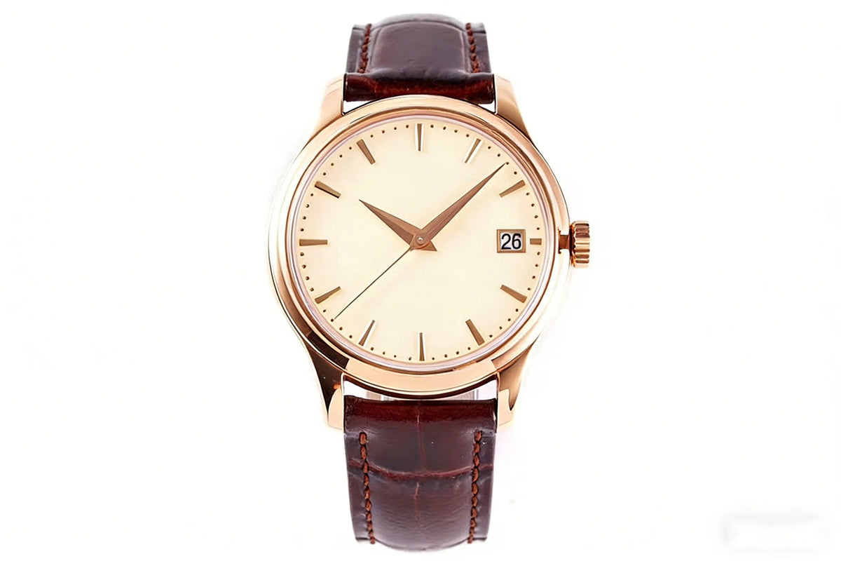 Customized luxury women's watch, 35-40mm diameter, imported calfskin strap, 9015 automatic winding movement