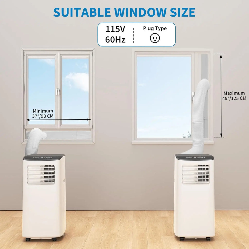 8,000 BTU Portable Air Conditioner, 3-in-1 Cooling,Dehumidifier & Fan,Quiet,Cools Rooms Up to 350 Sq.Ft with Remote,Sleep Mode