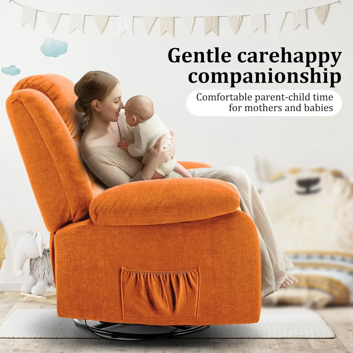 Recliner Chair, Wide Rocker Chair, Rocking Chair with Massage and Heat,360°Swivel Nursery Rocking Chairs, Oversized, Customized