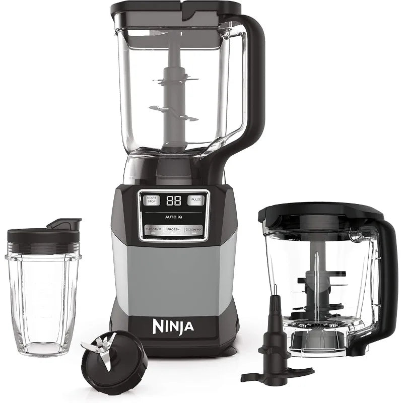 Ninja Blender for Smoothies, Dough & Frozen Drinks,72-oz.* Blender Pitcher,40-oz. Processor Bowl & 18-oz. Single-Serve Cup, Grey