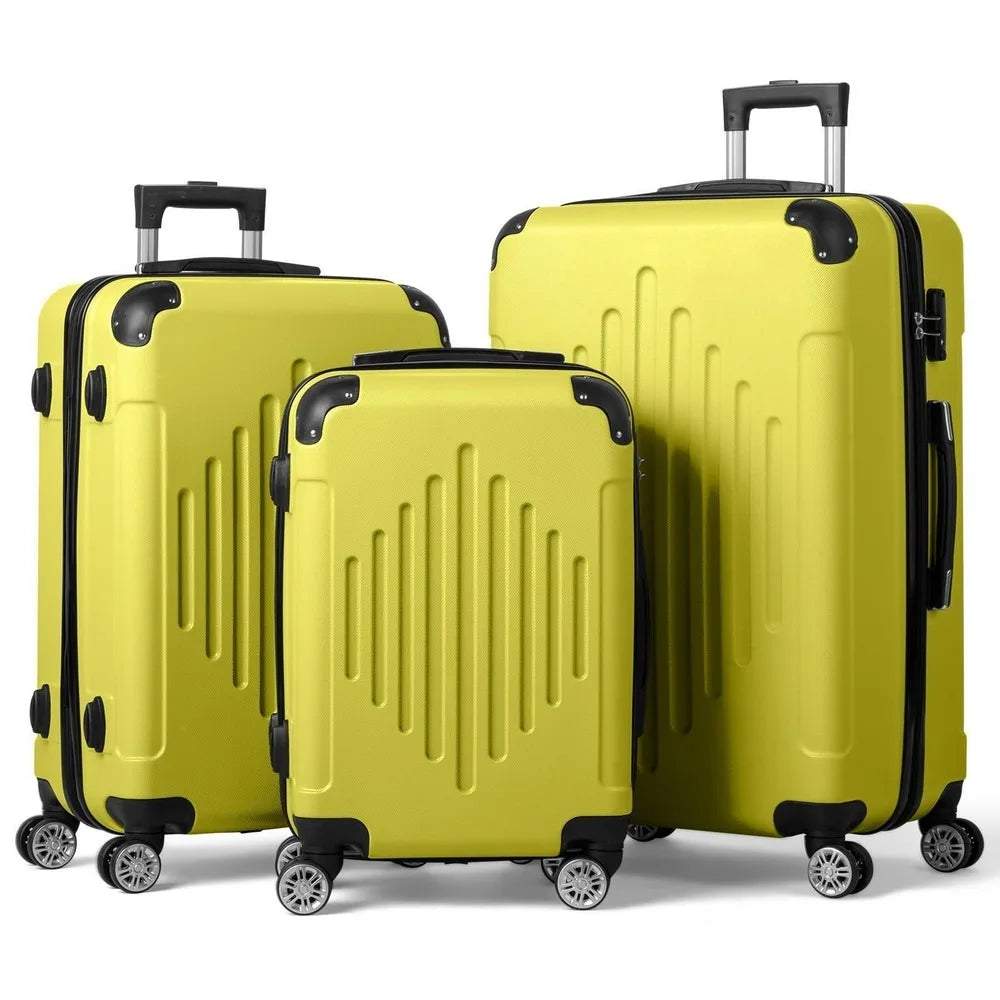 20" 24" 28" Suitcase PC ABS TSA Luggage 3 Piece Set Lock Spinner Carry on