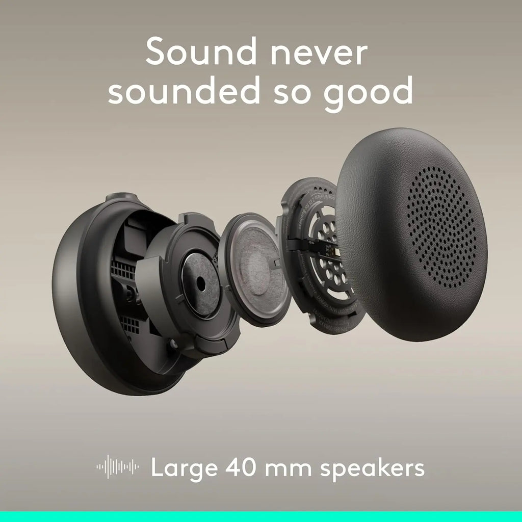 Noise-Canceling Wired Headset with Adaptive ANC, USB-C Adapter - Black