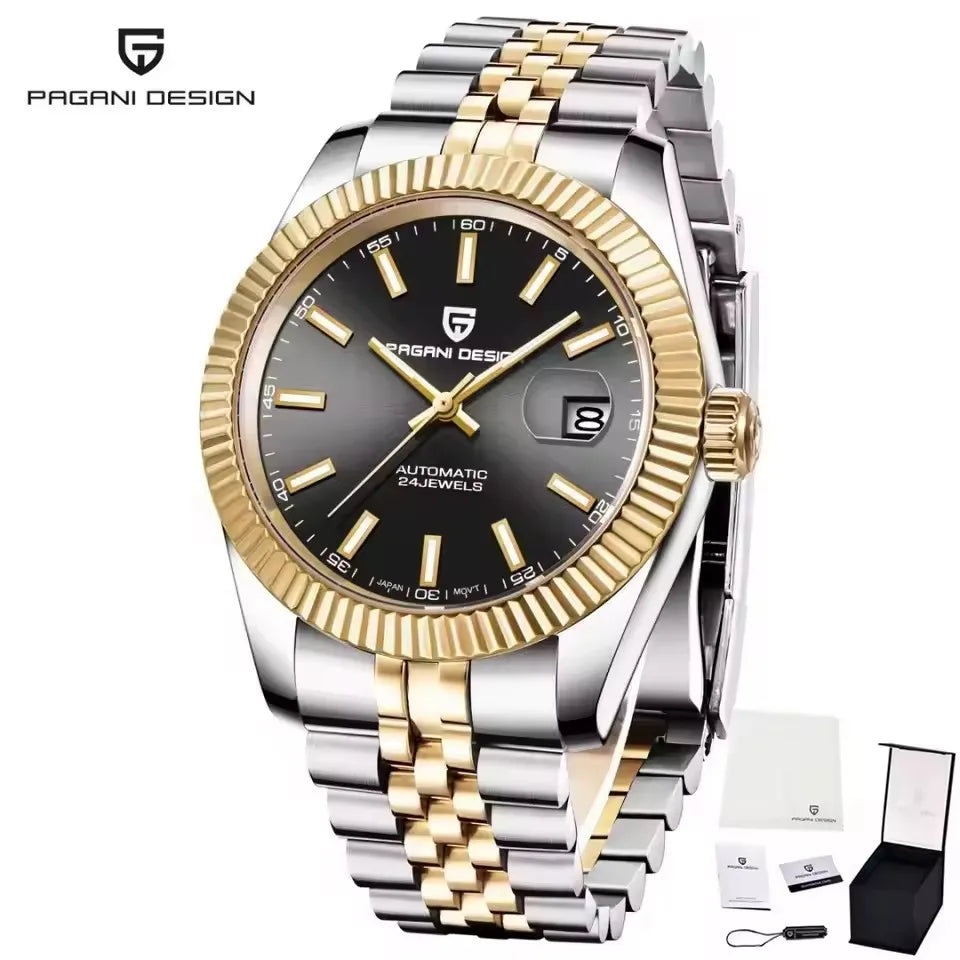 PAGANI DESIGN 42MM Log dating Men Watch Top Brand Luxury Automatic Watch Stainless Steel Waterproof Mechanical Watches For Men