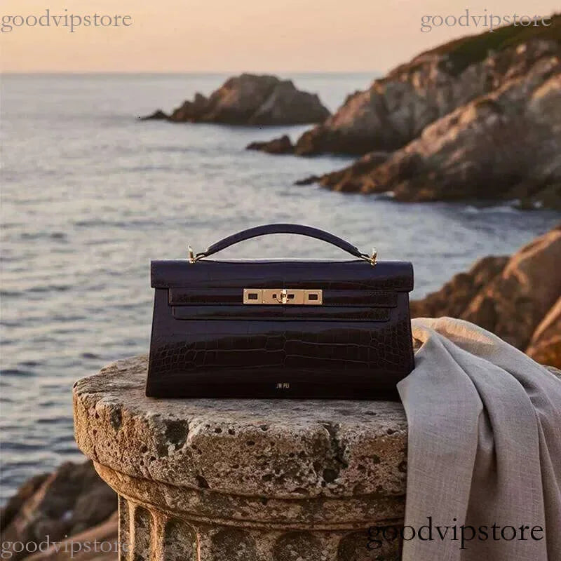 JW Crocodile Pattern Square Single Shoulder Crossbody Bag Leather Handbag For Women S Commuting QIBALIANGPIN xuezhangge