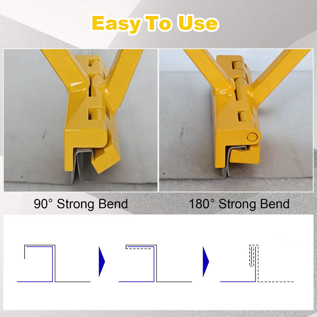 2-in-1 Manual Standing Seam Tool Hand Bender Stand 90°&180° Double Fold Mechanical Lock Jaw Width 6 Inches Suitable for Panel